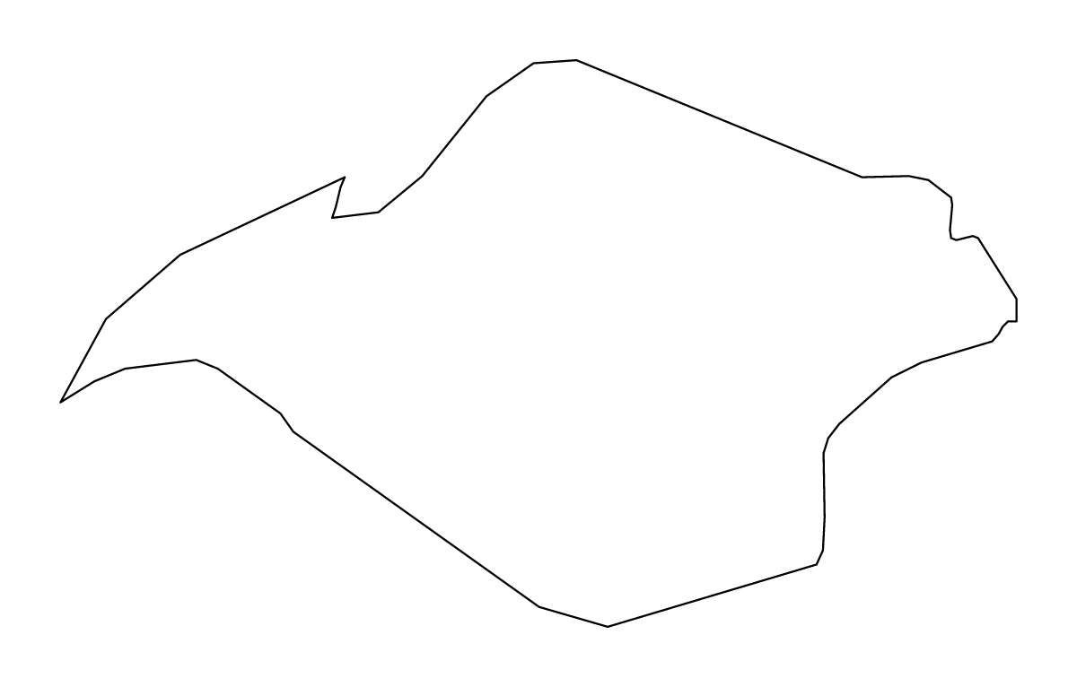 Outline map of Isle of Wight Unitary Authority, United Kingdom.