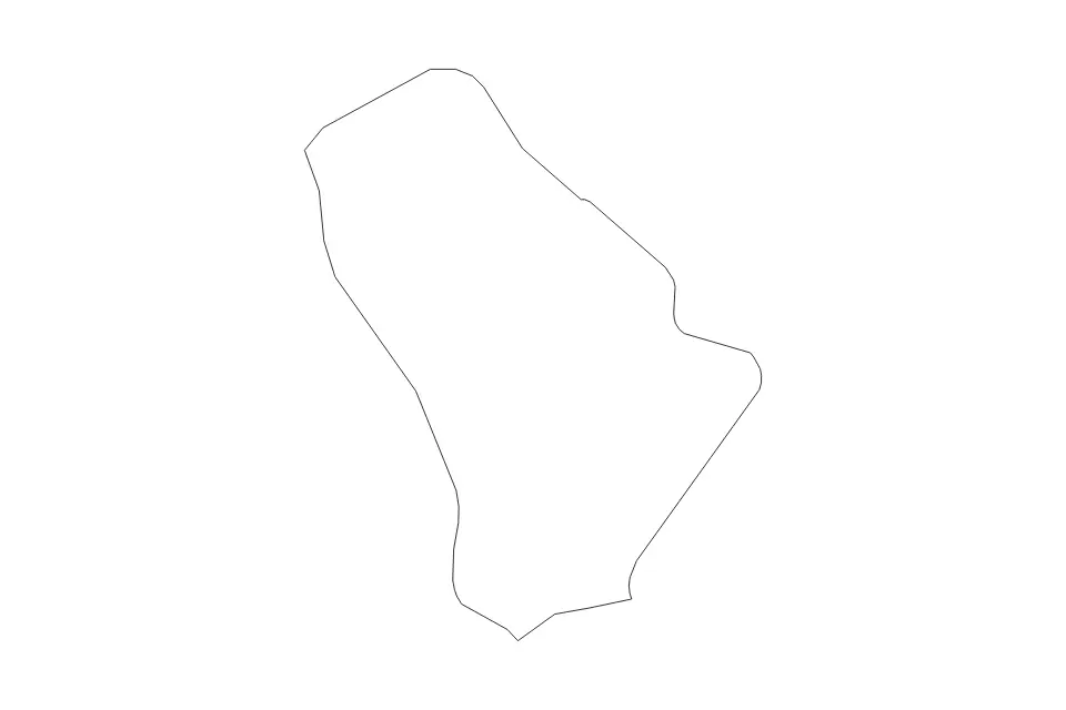 Outline map of Islington London Borough, United Kingdom with subdivision borders.