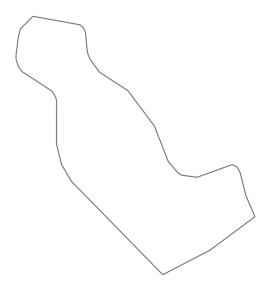 Carte de contour de Kensington and Chelsea, United Kingdom.