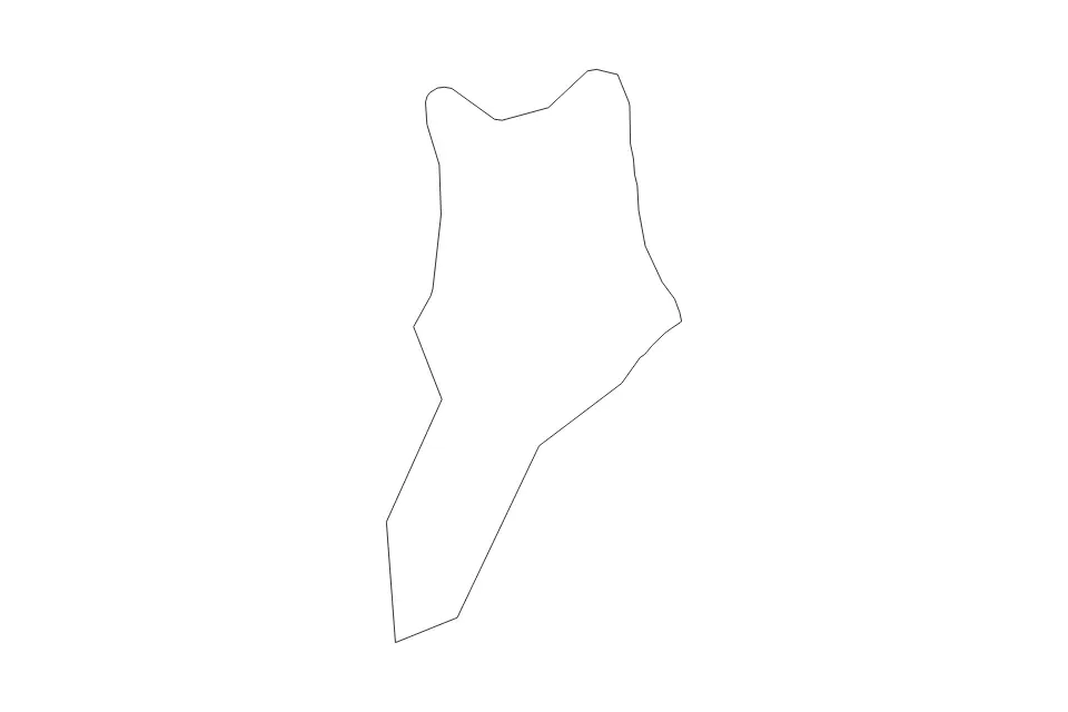 Outline map of Kingston upon Thames London Borough (royal), United Kingdom with subdivision borders.