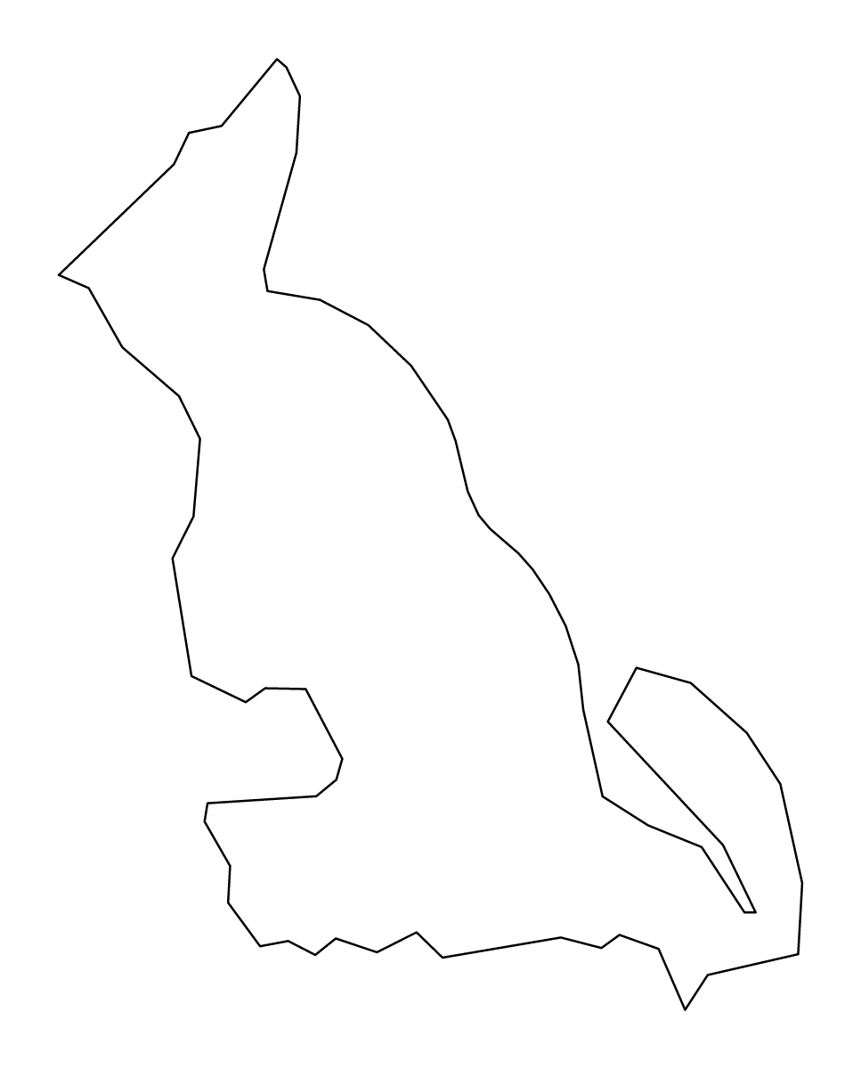 Carte de contour de Larne, United Kingdom.