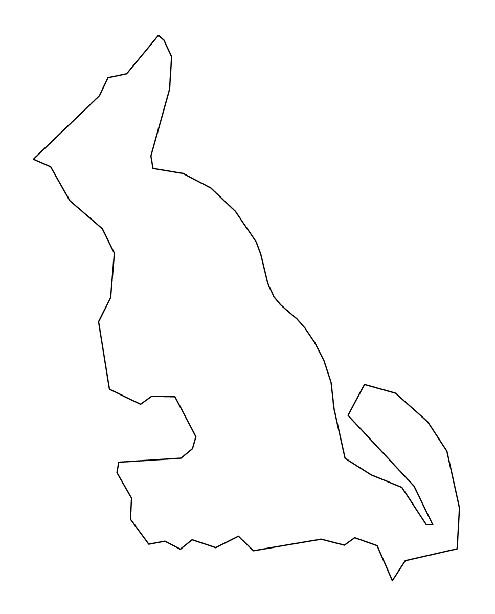 Mapa de contorno de Larne, United Kingdom.