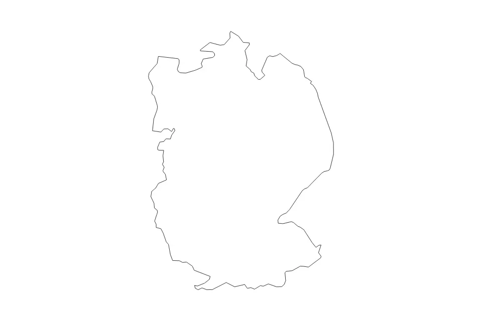 Carte de Lincolnshire, United Kingdom de type contour pour Europe, montrant contour avec des limites nettes.
