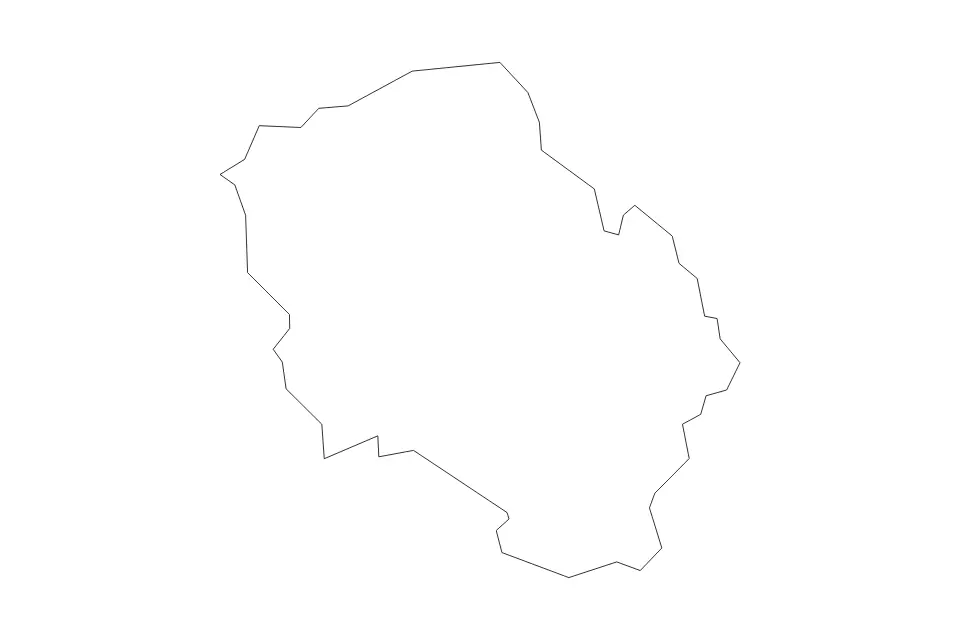 Mapa de Lisburn, United Kingdom de tipo contorno para Europa, con contorno con límites limpios.