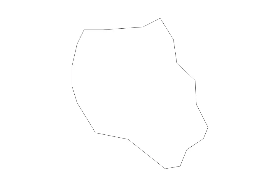 Carte de Luton, United Kingdom de type contour pour Europe, montrant contour avec des limites nettes.