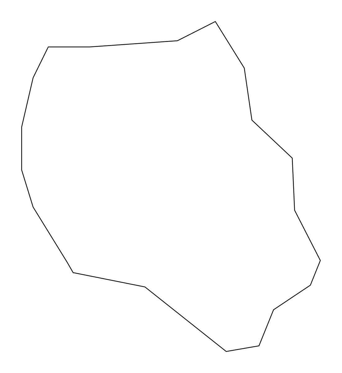 Mapa de contorno de Luton, United Kingdom.