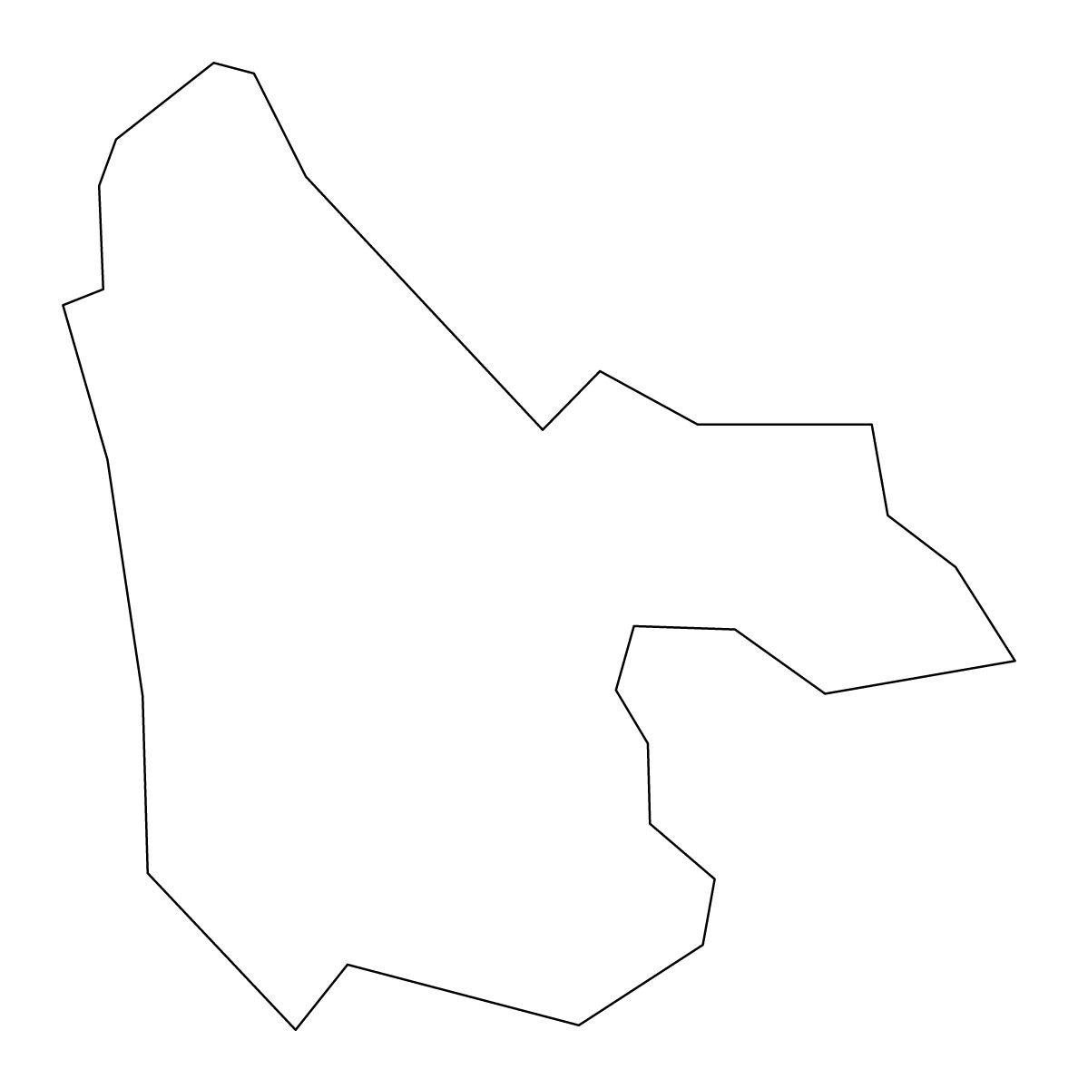 Outline map of Merseyside Metropolitan Borough, United Kingdom.