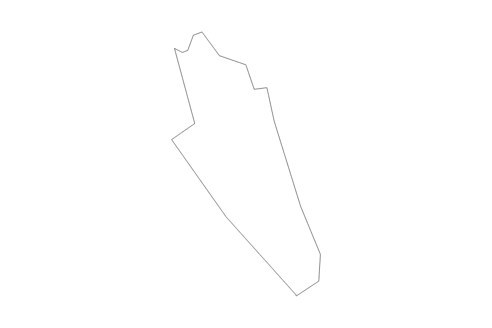 Outline map of Merthyr Tydfil Unitary Authority (wales), United Kingdom with subdivision borders.