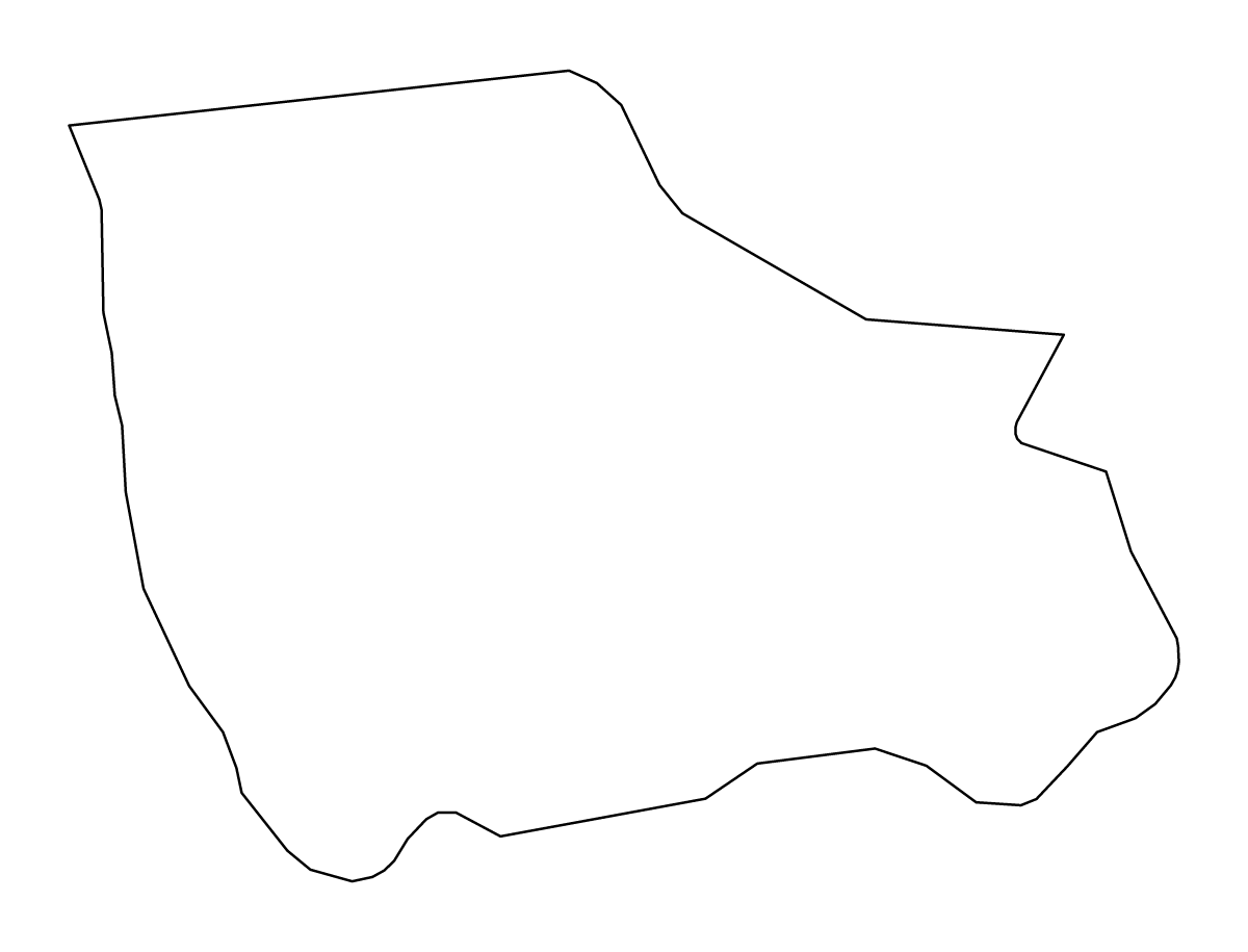 Carte de contour de Merton, United Kingdom.