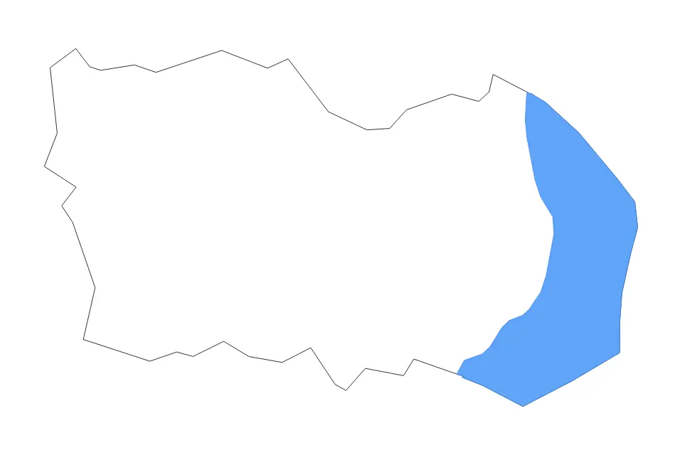 Mapa de Mid Ulster, United Kingdom de tipo contorno y lagos para Europa, con contorno y lagos con elementos de agua como Lough Neagh.