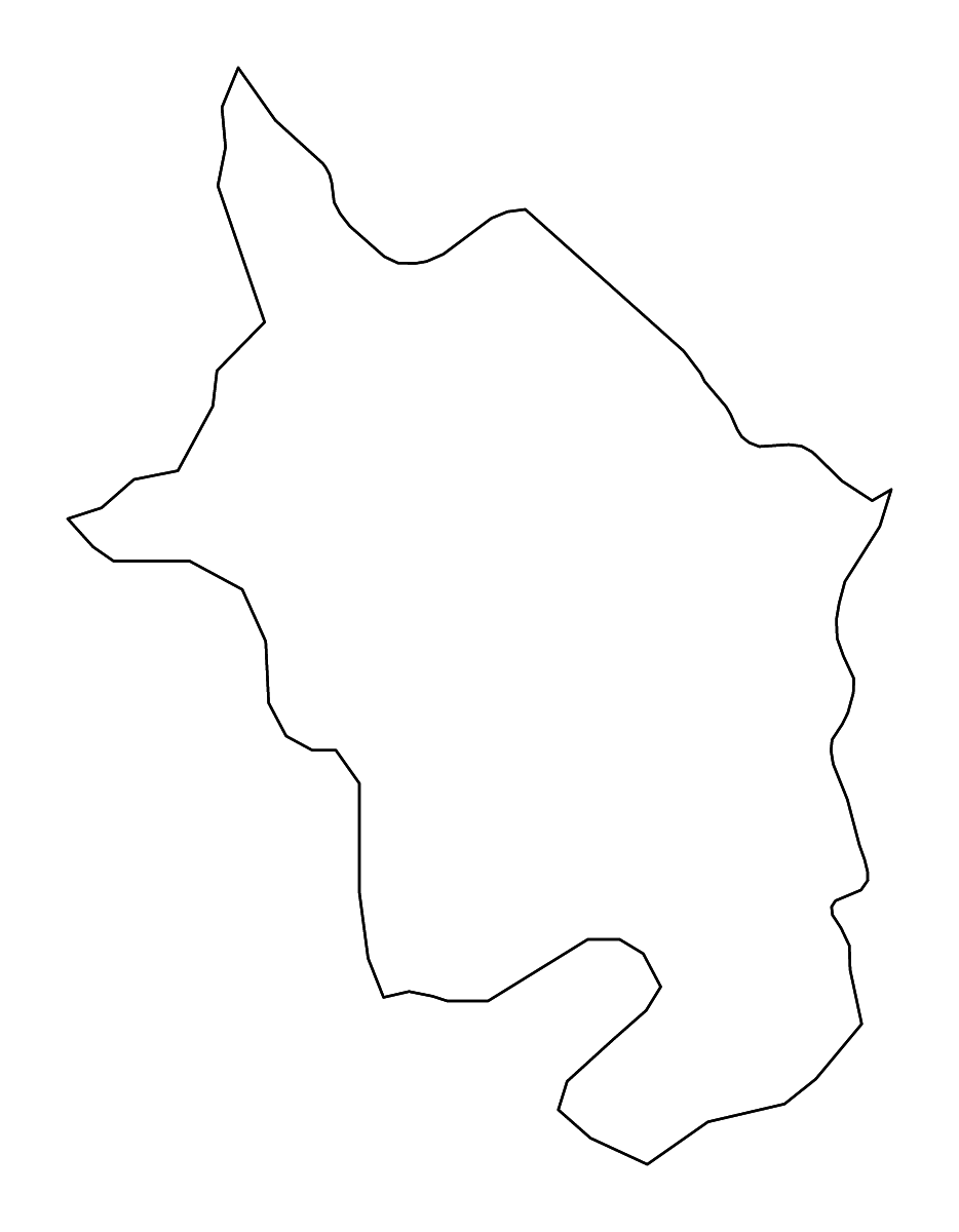 Carte de contour de Monmouthshire, United Kingdom avec rivières.