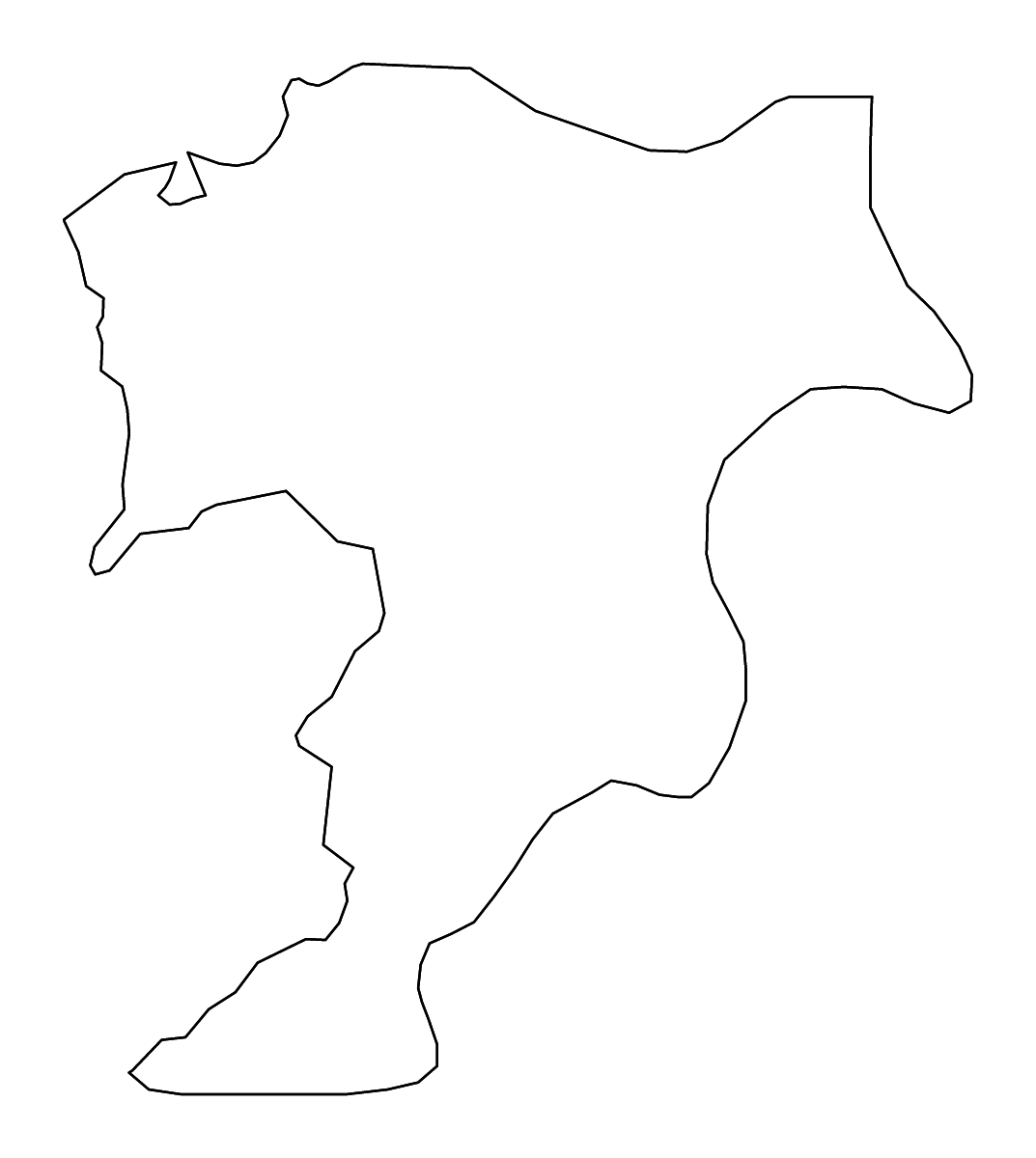 Mapa de contorno de Moray, United Kingdom con ríos.