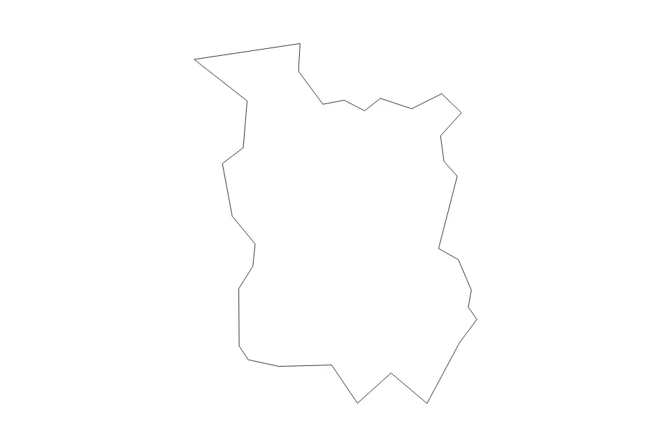 Mapa de Newtownabbey, United Kingdom de tipo contorno para Europa, con contorno con límites limpios.