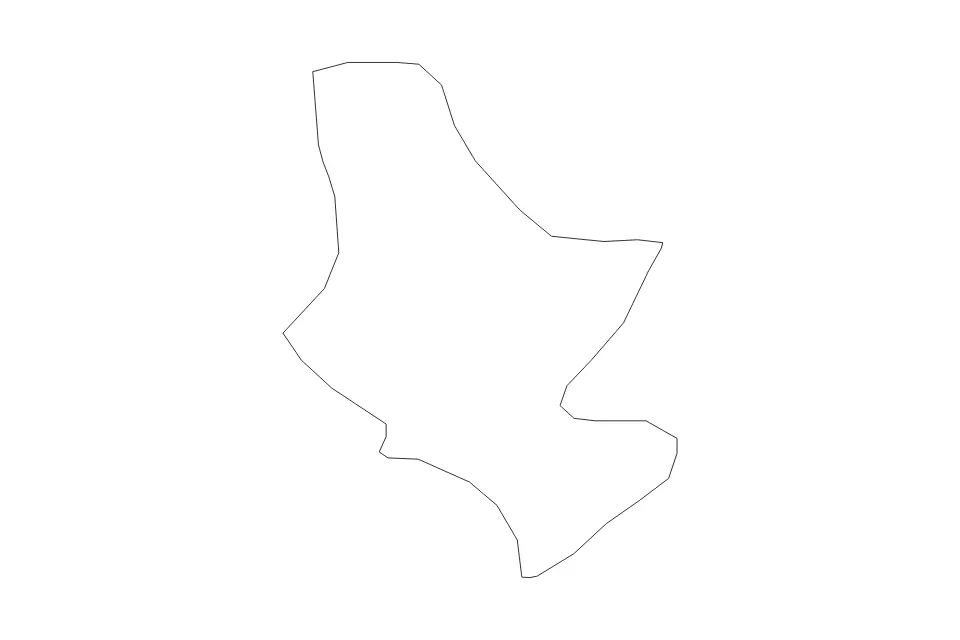 Outline map of North Ayrshire Unitary District, United Kingdom with subdivision borders.