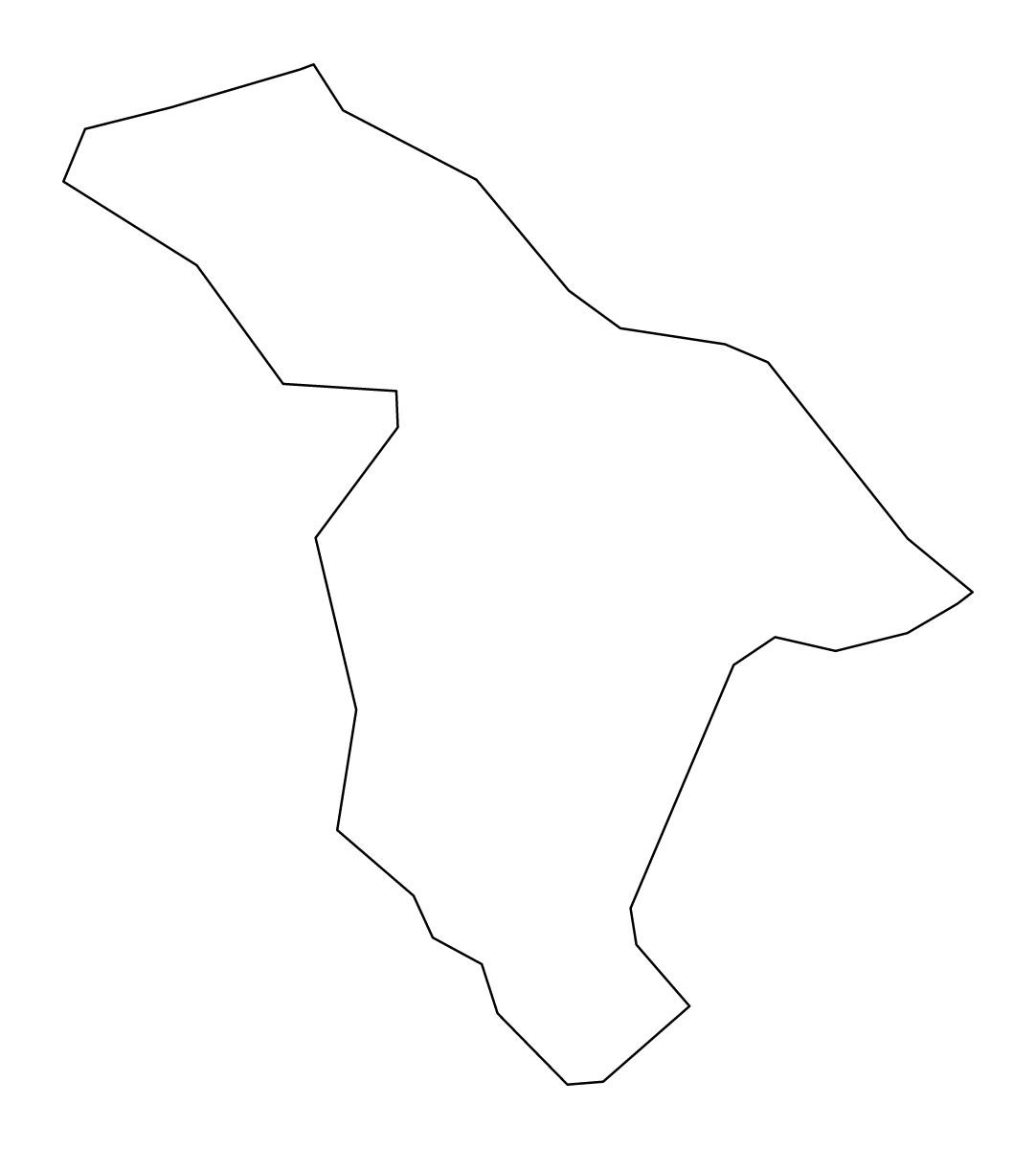 Mapa de contorno de North East Lincolnshire, United Kingdom.