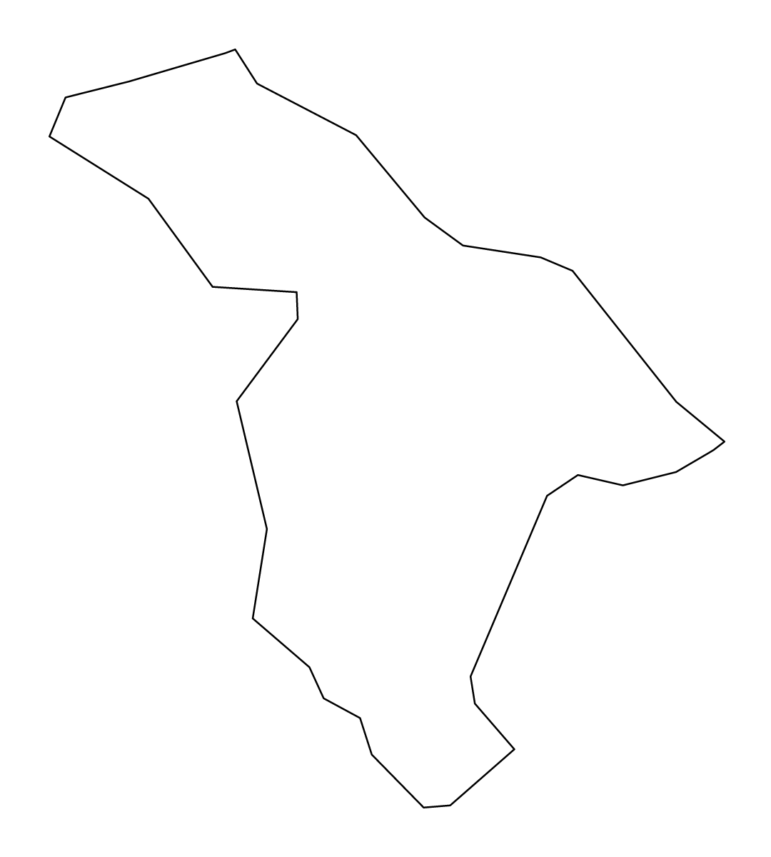 Mapa de contorno de North East Lincolnshire, United Kingdom.