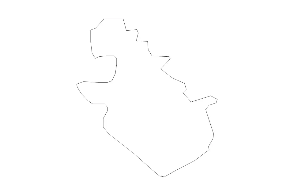 Outline map of North Lanarkshire Unitary District, United Kingdom with subdivision borders.