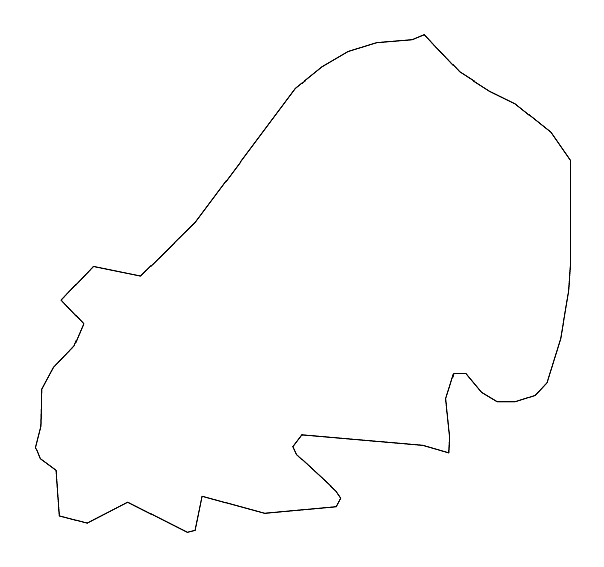 Mapa de contorno de North Somerset, United Kingdom.