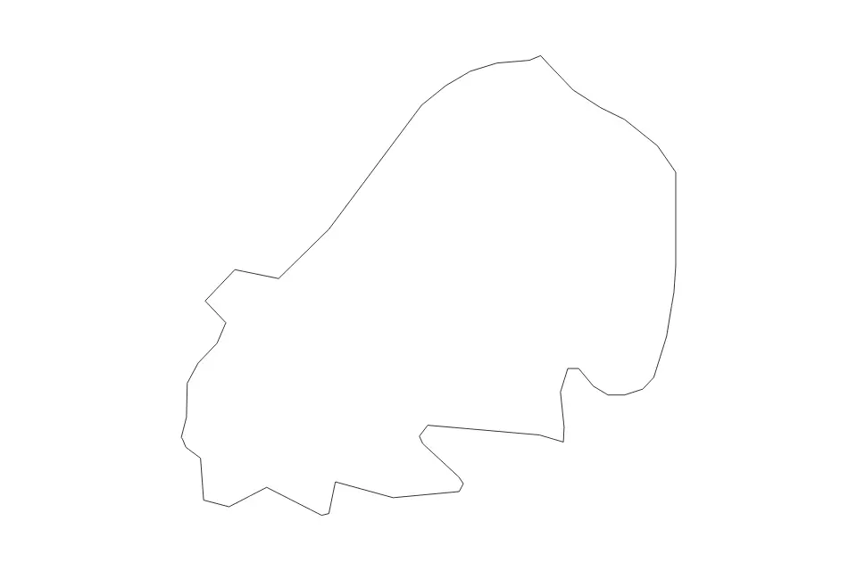 Mapa de North Somerset, United Kingdom de tipo contorno para Europa, con contorno con límites limpios.