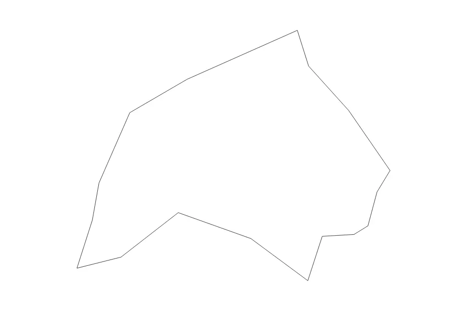 Outline map of Oldham Metropolitan Borough, United Kingdom with subdivision borders.