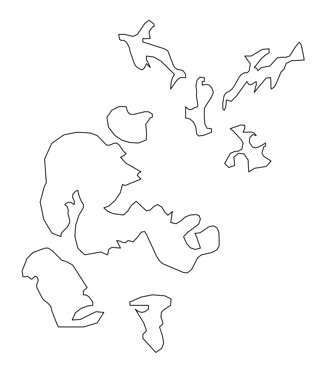 Mapa de contorno de Orkney Islands, United Kingdom.