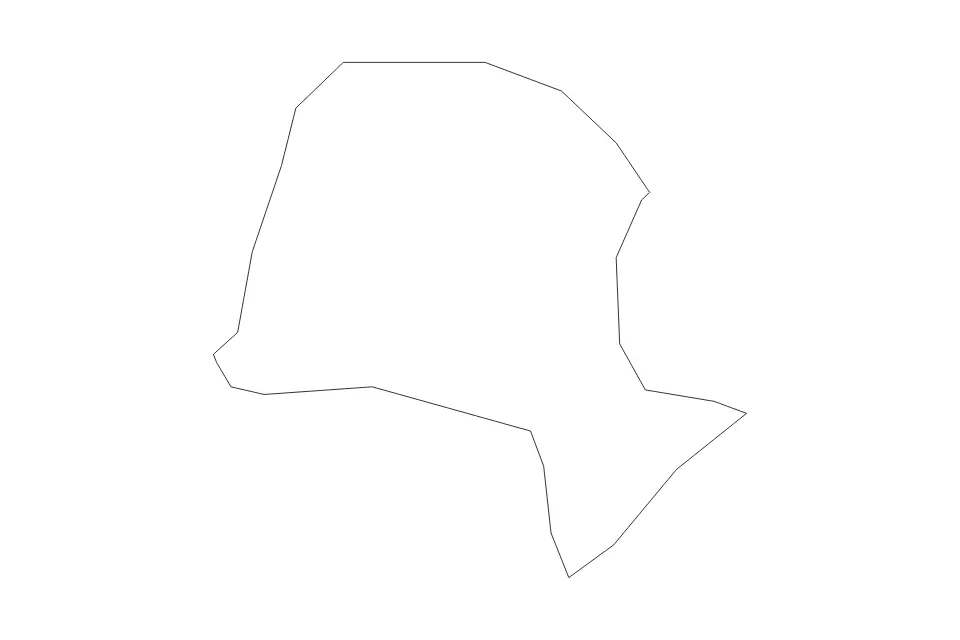 Carte de Poole, United Kingdom de type contour pour Europe, montrant contour avec des limites nettes.