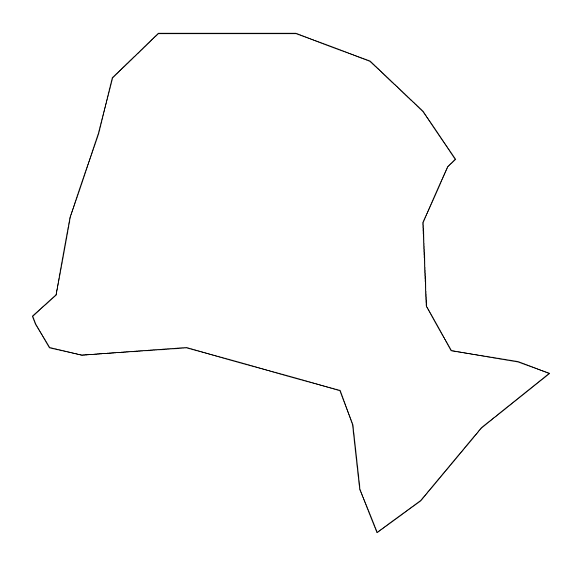 Mapa de contorno de Poole, United Kingdom.