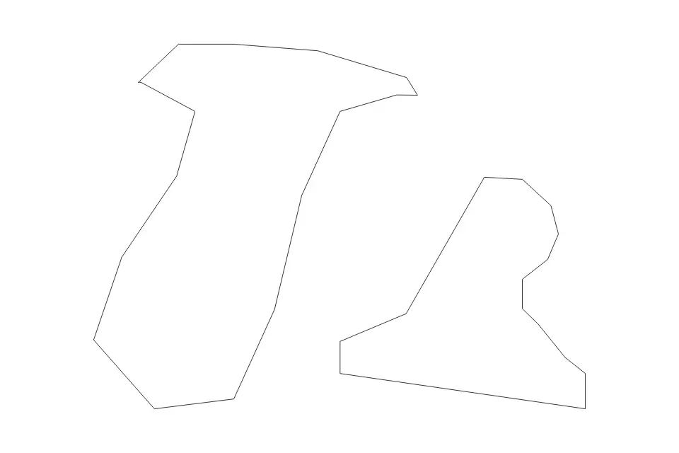 Outline map of Portsmouth Unitary Authority, United Kingdom with subdivision borders.