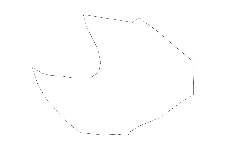 Outline map of Renfrewshire Unitary District, United Kingdom with subdivision borders.