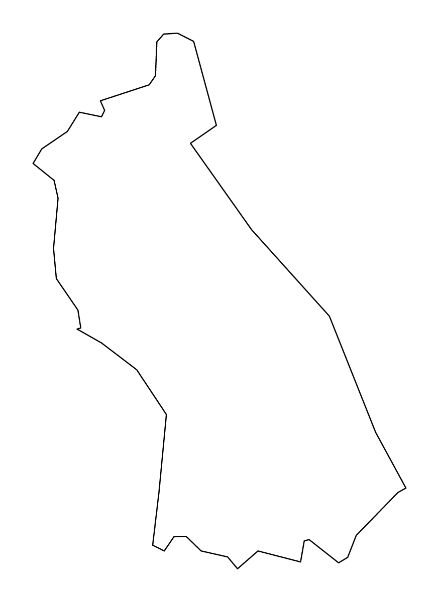 Mapa de contorno de Rhondda Cynon Taf, United Kingdom.
