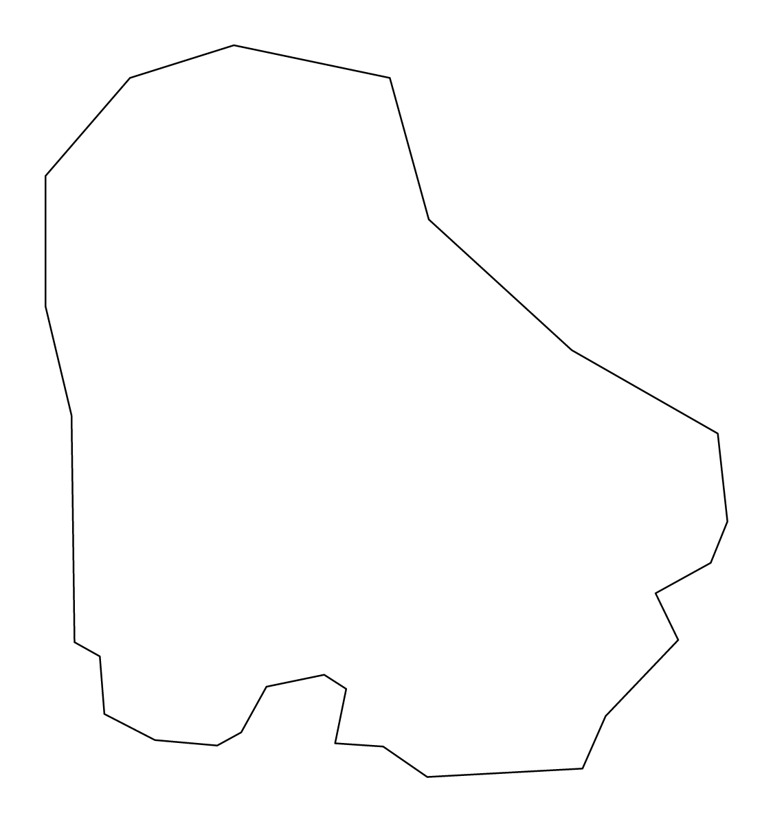 Mapa de contorno de Rotherham, United Kingdom.