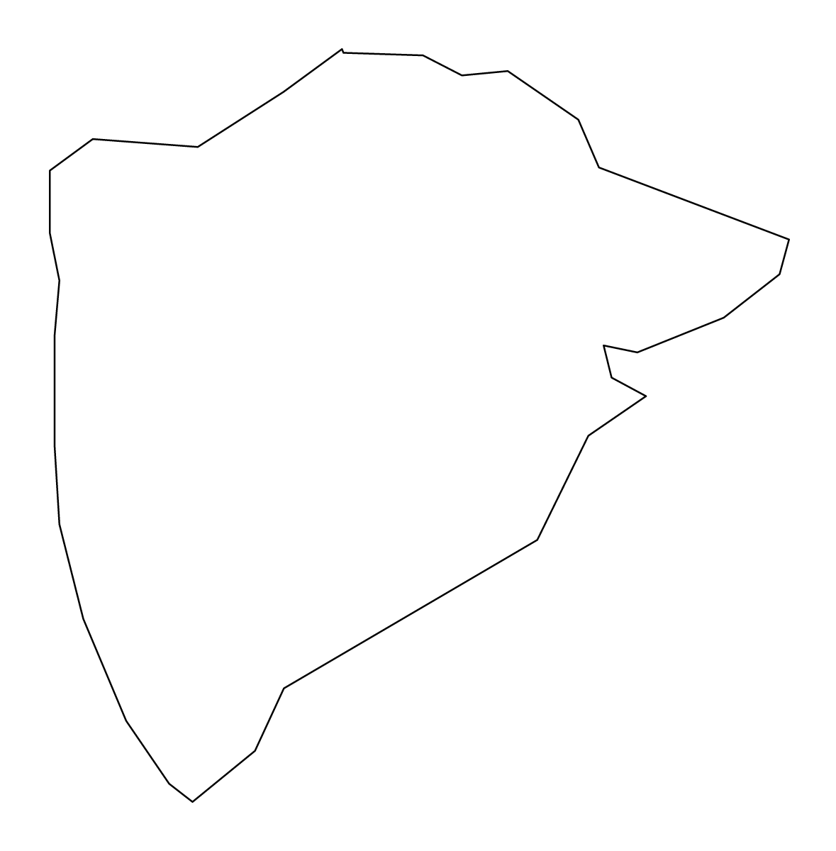 Mapa de contorno de Rutland, United Kingdom.