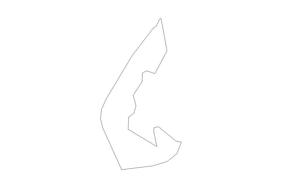 Outline map of Sefton Metropolitan Borough, United Kingdom with subdivision borders.