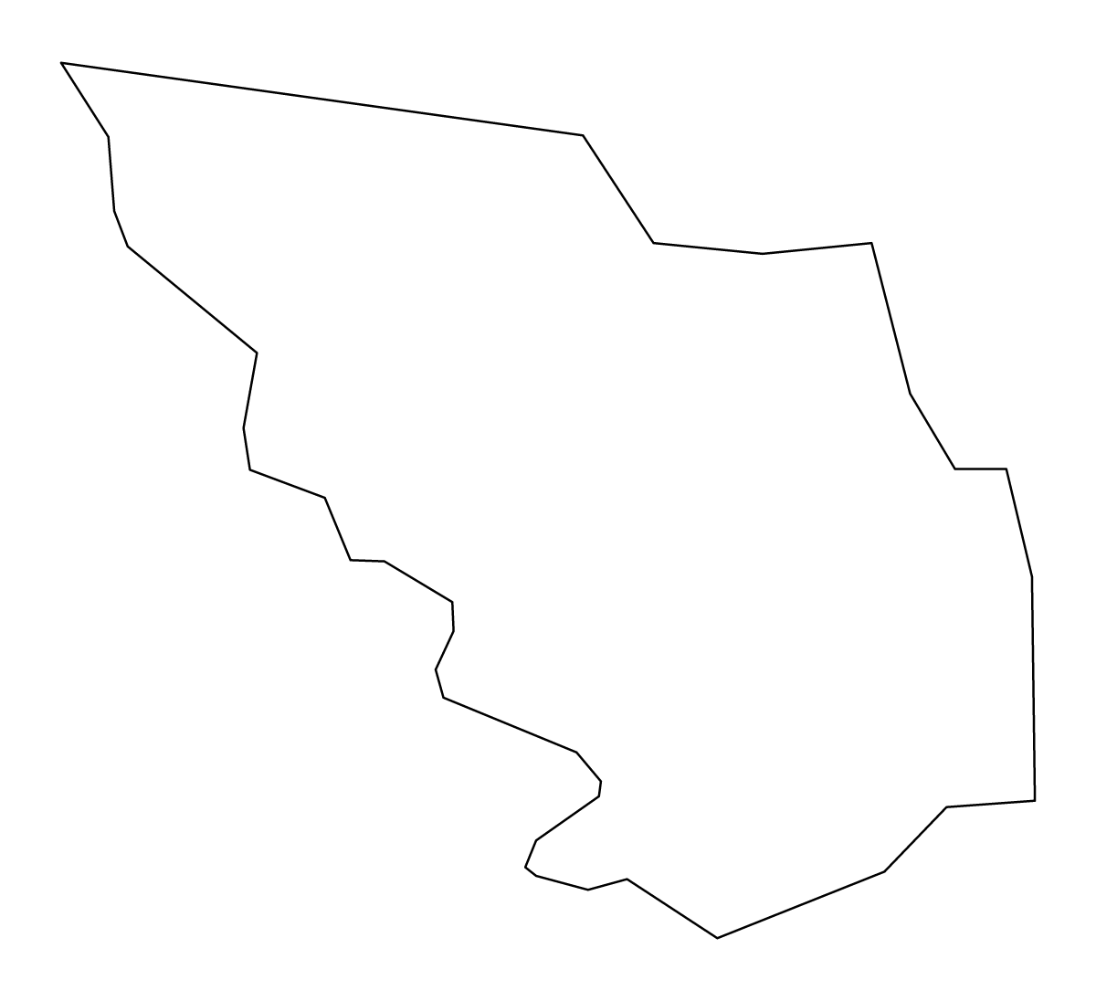 Mapa de contorno de Sheffield, United Kingdom.