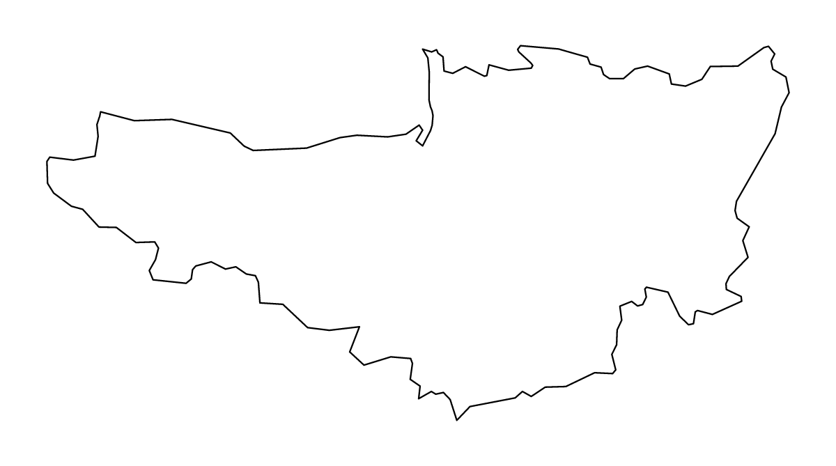 Mapa de contorno de Somerset, United Kingdom.