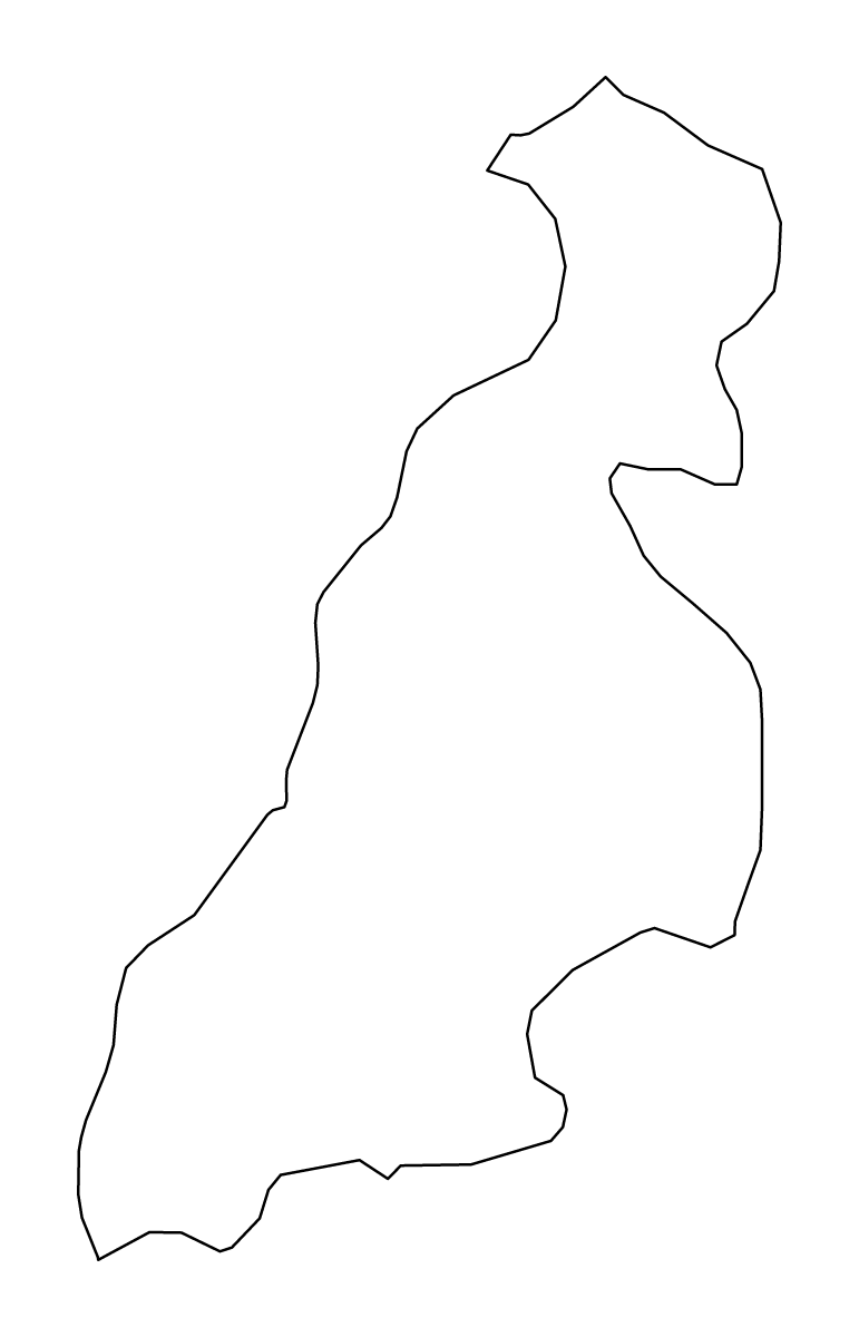 Mapa de contorno de South Ayrshire, United Kingdom.