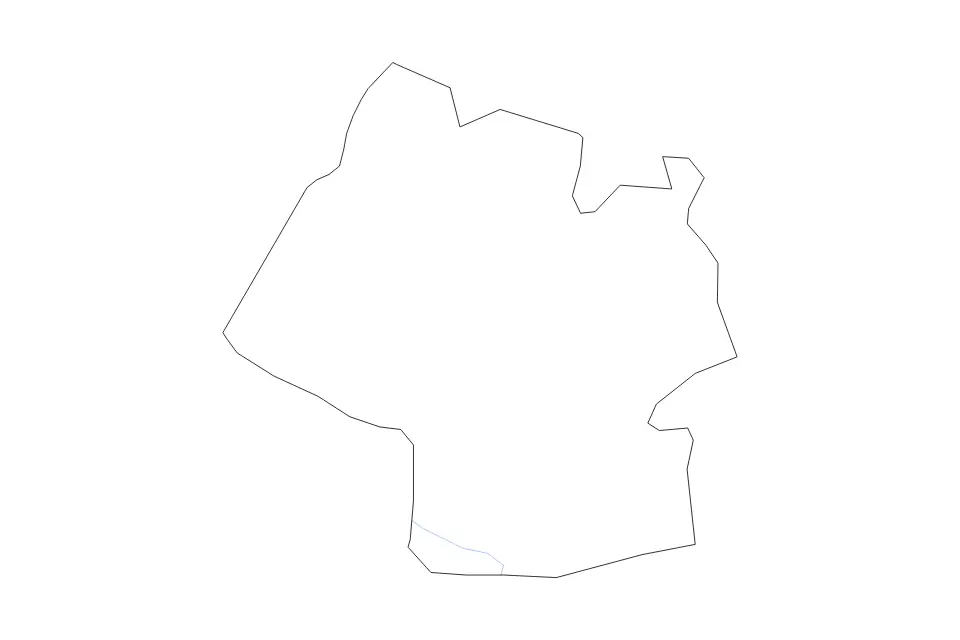 Outline map of South Gloucestershire Unitary Authority, United Kingdom with subdivision borders and rivers.
