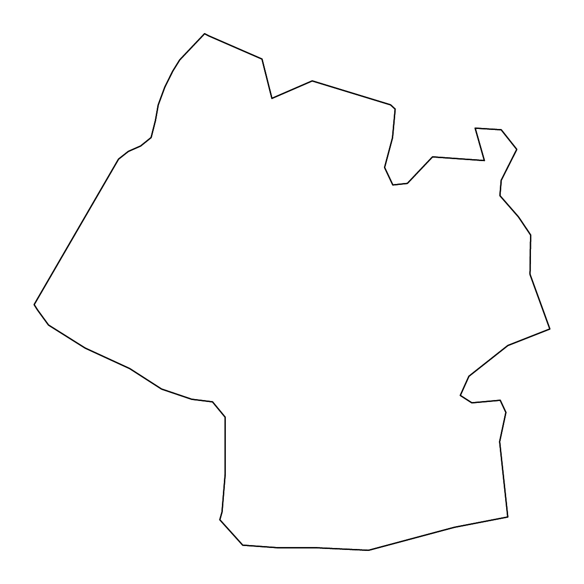 Mapa de contorno de South Gloucestershire, United Kingdom con ríos.