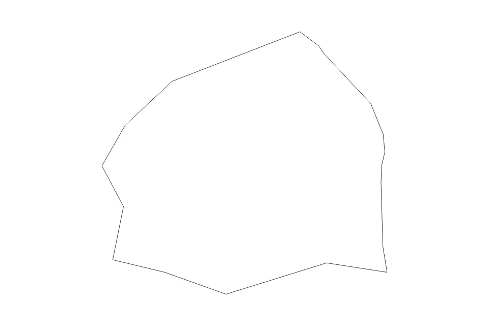 Outline map of South Tyneside Metropolitan Borough, United Kingdom with subdivision borders.