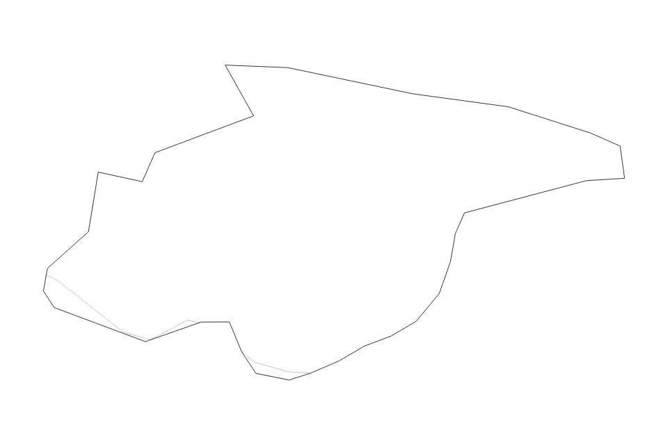 Outline map of Thurrock Unitary Authority, United Kingdom with subdivision borders and rivers.