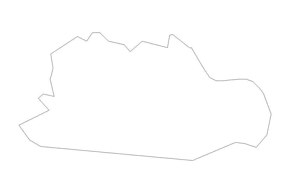 Mapa de Vale of Glamorgan, United Kingdom de tipo contorno para Europa, con contorno con límites limpios.