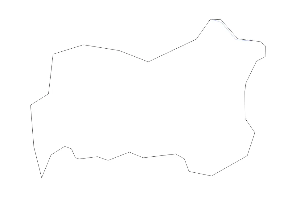 Outline map of Wakefield Metropolitan Borough, United Kingdom with subdivision borders and rivers.