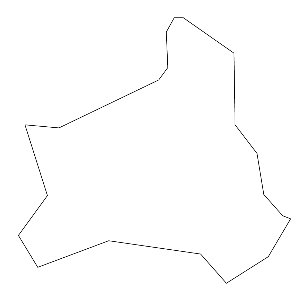 Mapa de contorno de Walsall, United Kingdom.