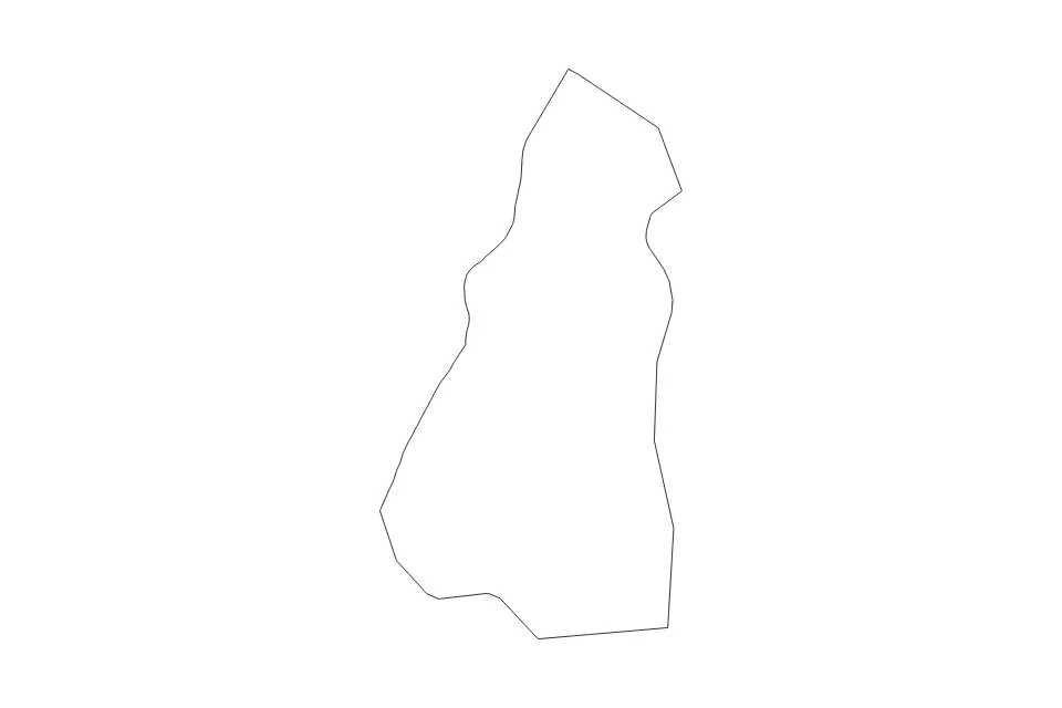 Outline map of Waltham Forest London Borough, United Kingdom with subdivision borders.