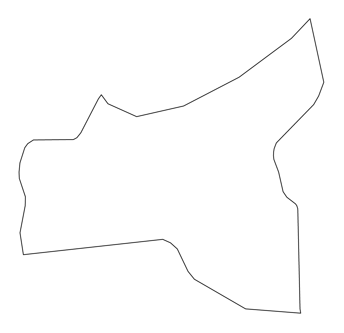 Mapa de contorno de Wandsworth, United Kingdom.