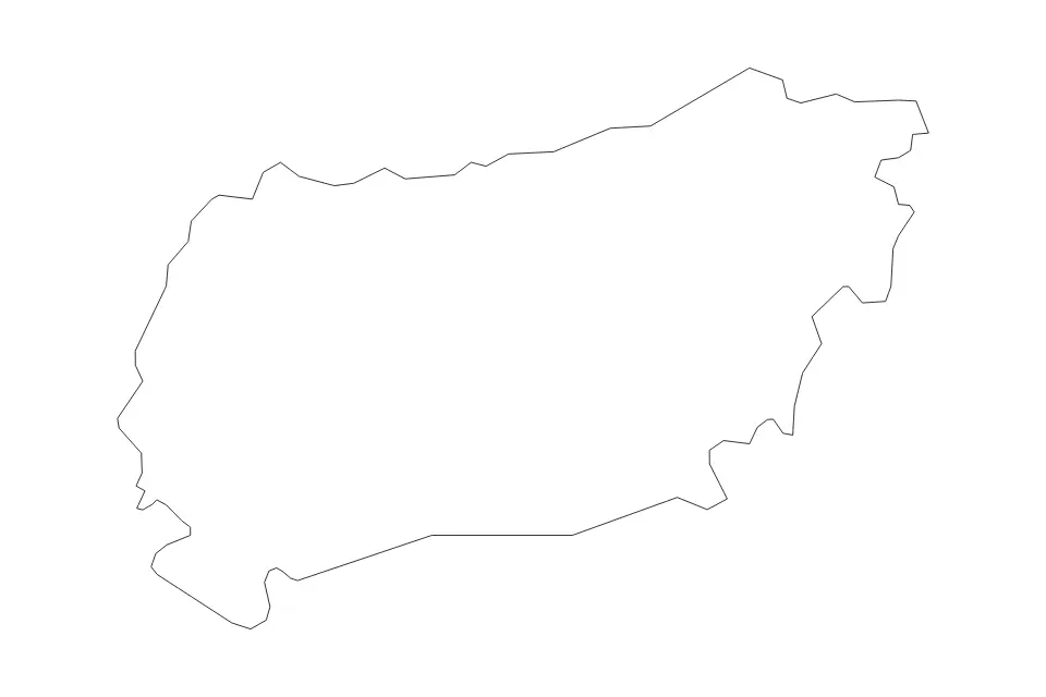 Mapa de West Sussex, United Kingdom de tipo contorno para Europa, con contorno con límites limpios.