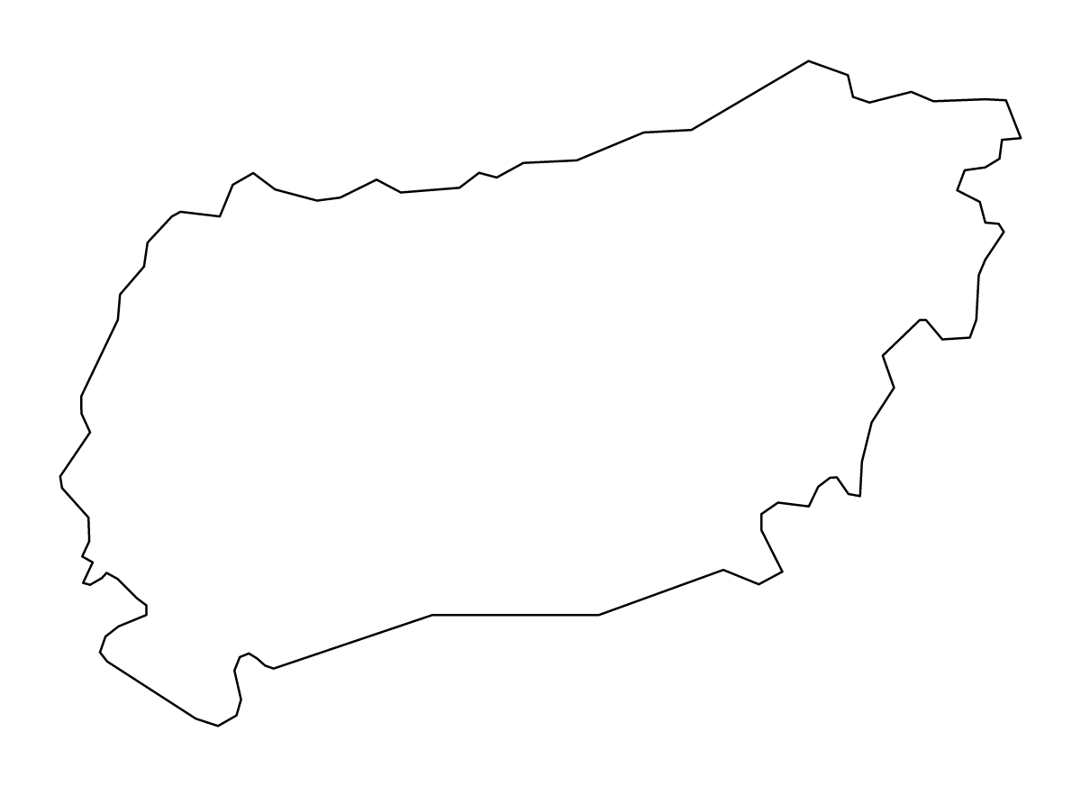 Mapa de contorno de West Sussex, United Kingdom.