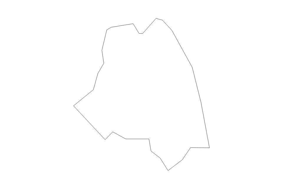 Outline map of Wigan Metropolitan Borough, United Kingdom with subdivision borders.