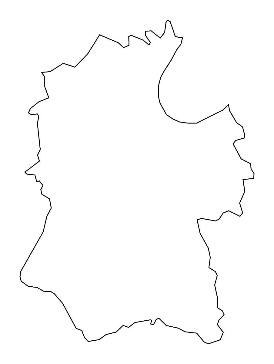 Mapa de contorno de Wiltshire, United Kingdom con ríos.