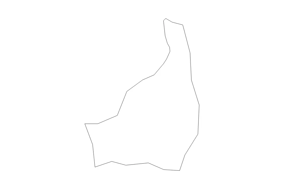 Mapa de Wokingham, United Kingdom de tipo contorno para Europa, con contorno con límites limpios.